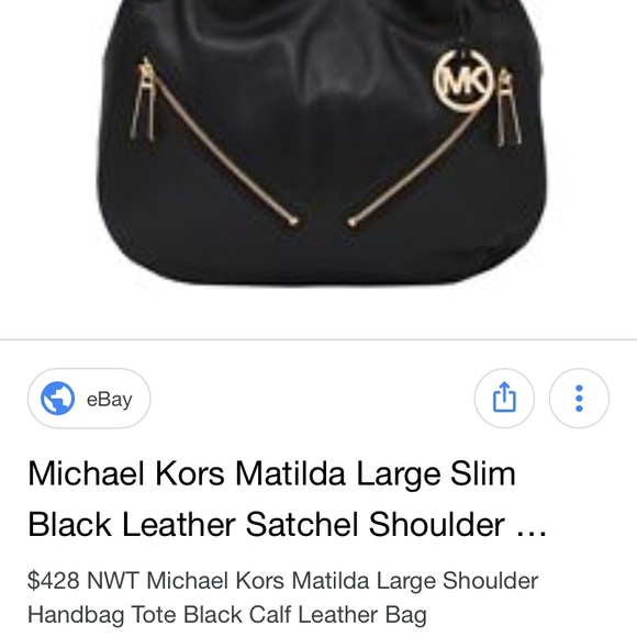 Michael Kors Matilda Large Slim Satchel Black - Picture 7 of 7